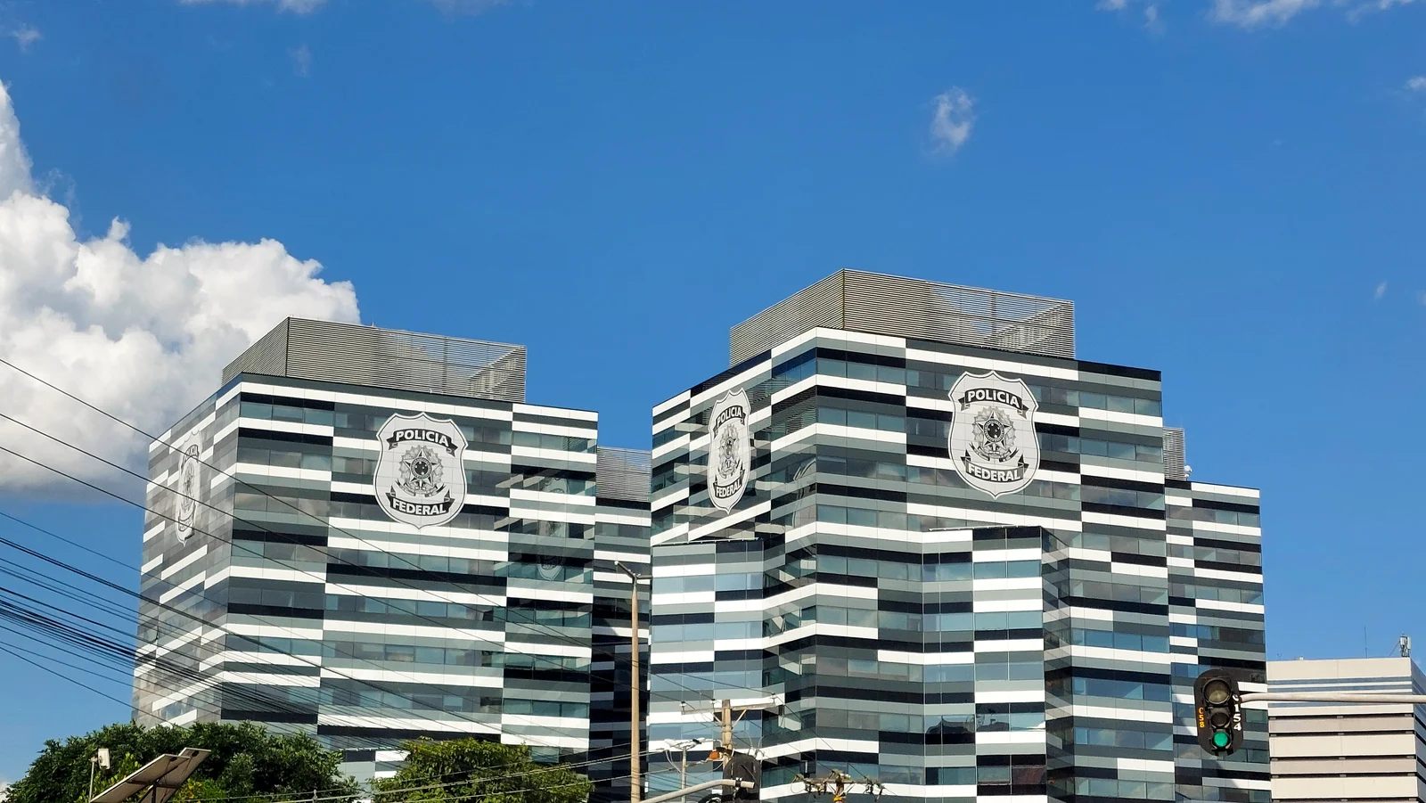 Fachada da sede da Polícia Federal em Brasília.