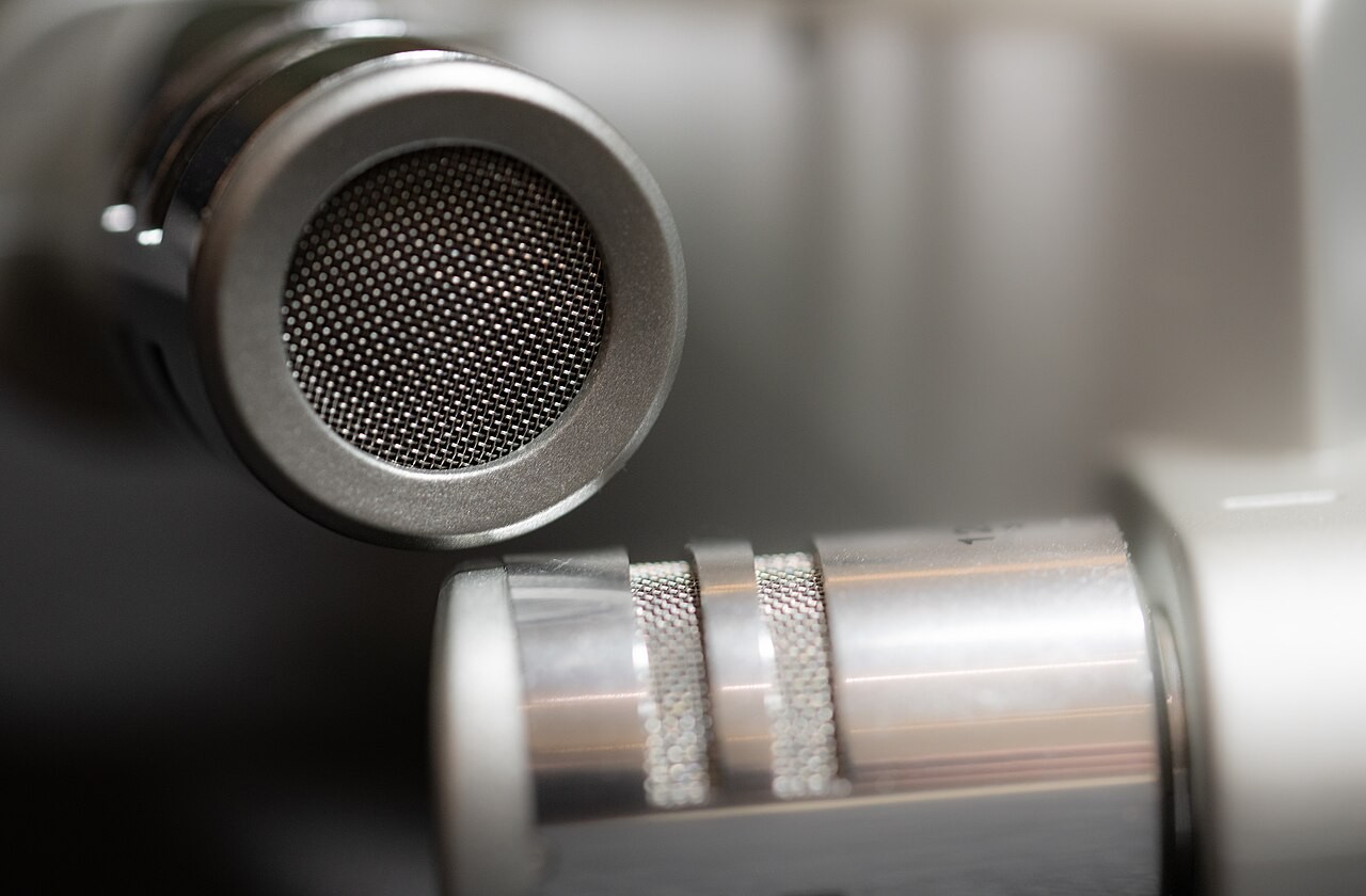 Microfone utilizado para captação de áudio.