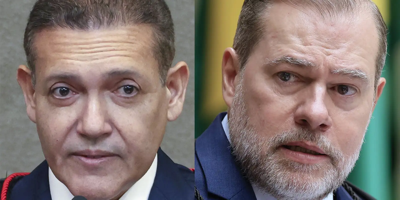Montagem com retratos de Nunes Marques à esquerda e Dias Toffoli à direita
